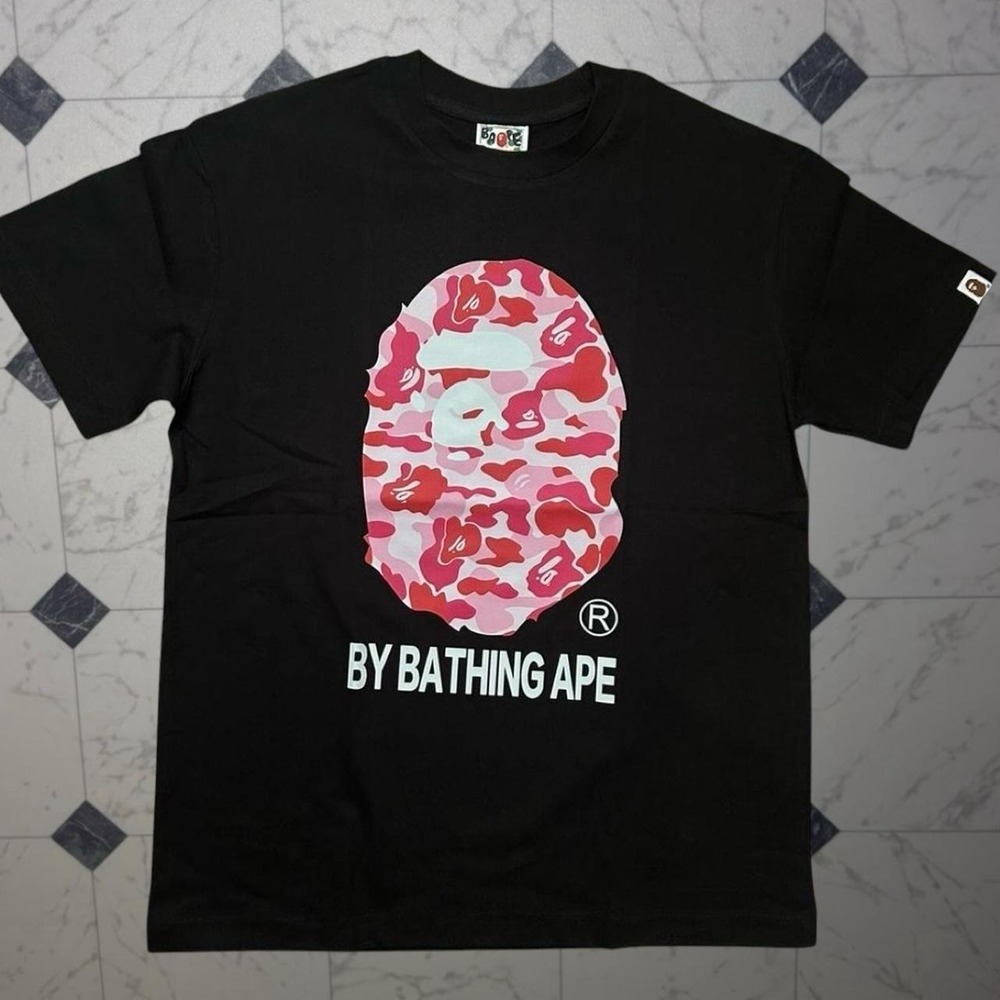 Bape Pink Camo Ape Tee L NWT